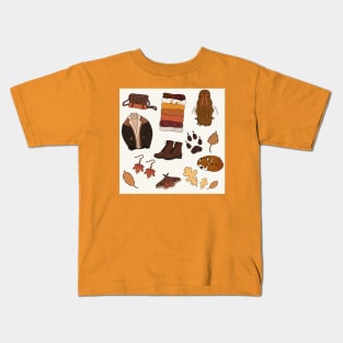 Fall Moodboard Series Autumn Fox Kids T-Shirt